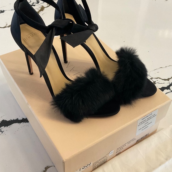 Alexandre Birman sandals, size 10B ,black, clarita fur - Picture 2 of 6